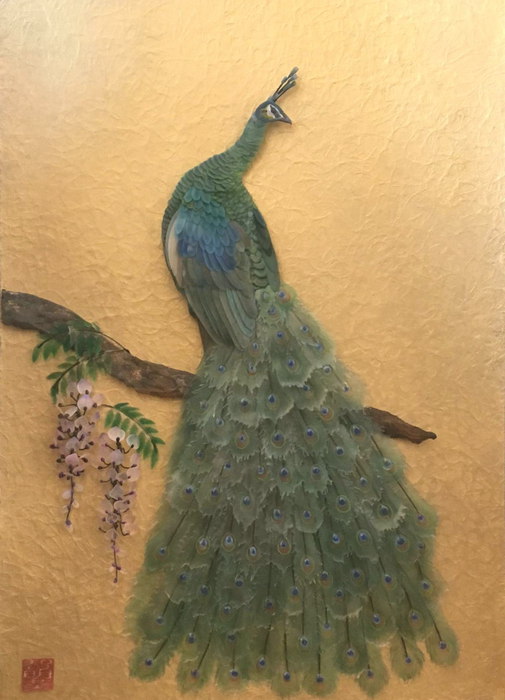 作品紹介 -東景孔雀図