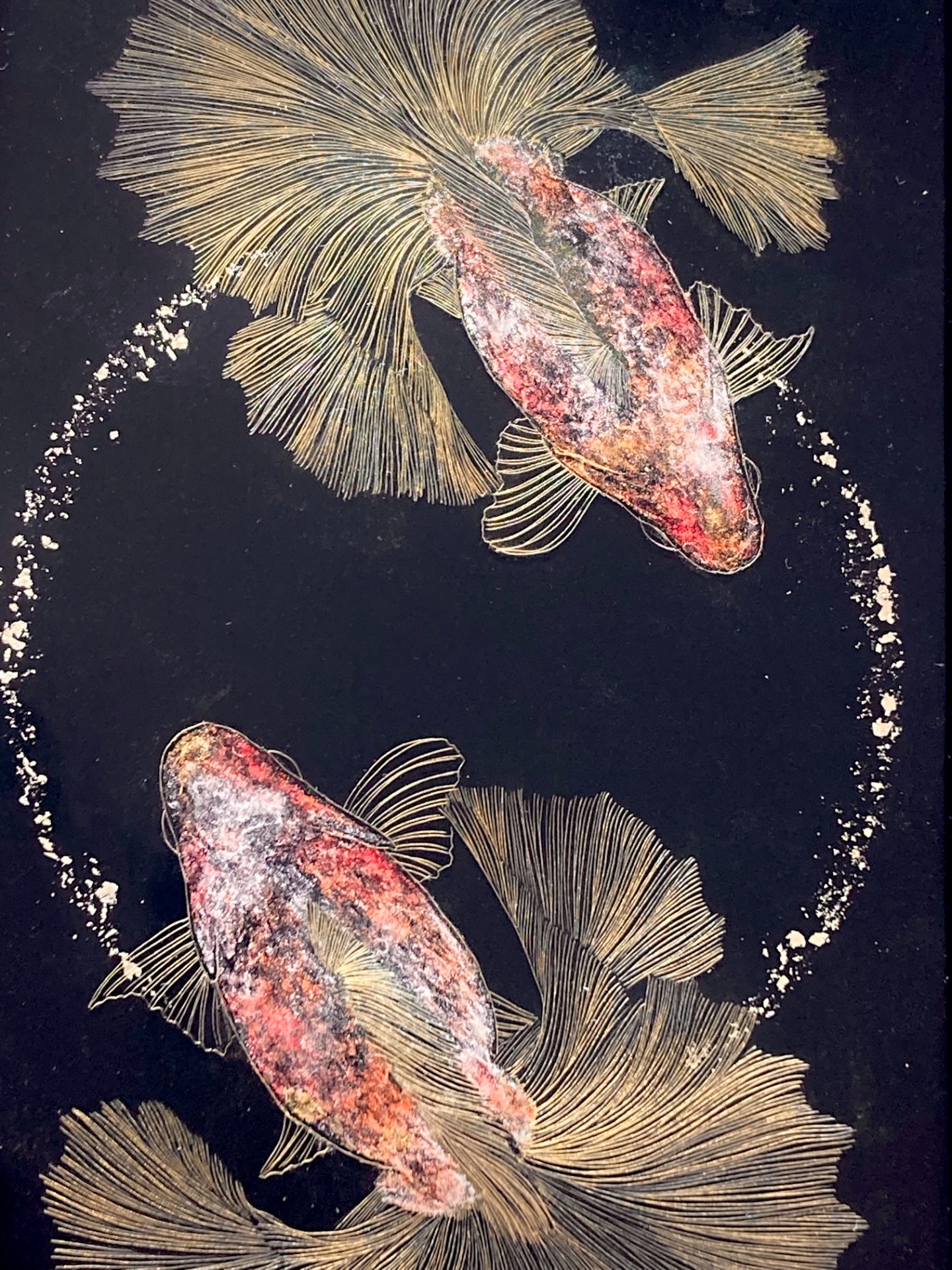 POPON　与論島　アートレジン 送料無料】レジンアート海 ”人魚姫の世界 2023 009” 原画 333mm